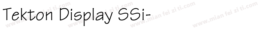 Tekton Display SSi字体转换